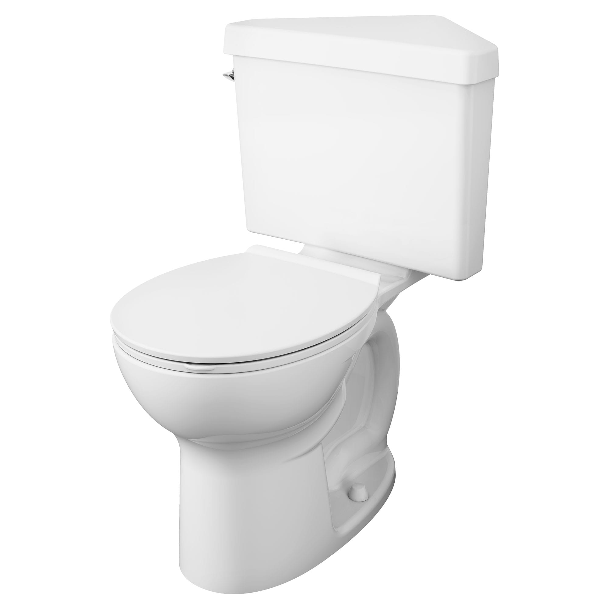 Toilette triangulaire Cadet PRO, 2 pièces, 1,28 gpc/4,8 lpc, à cuvette au devant rond à hauteur de chaise, sans siège